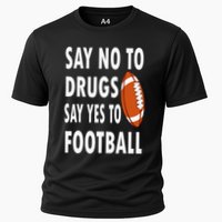 Red Ribbon Week Say No To Drugs Say Yes To Football Cooling Performance Crew T-Shirt