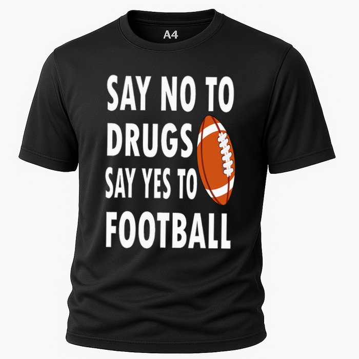 Red Ribbon Week Say No To Drugs Say Yes To Football Cooling Performance Crew T-Shirt