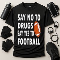 Red Ribbon Week Say No To Drugs Say Yes To Football Cooling Performance Crew T-Shirt