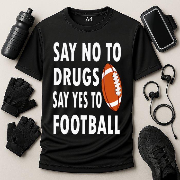 Red Ribbon Week Say No To Drugs Say Yes To Football Cooling Performance Crew T-Shirt