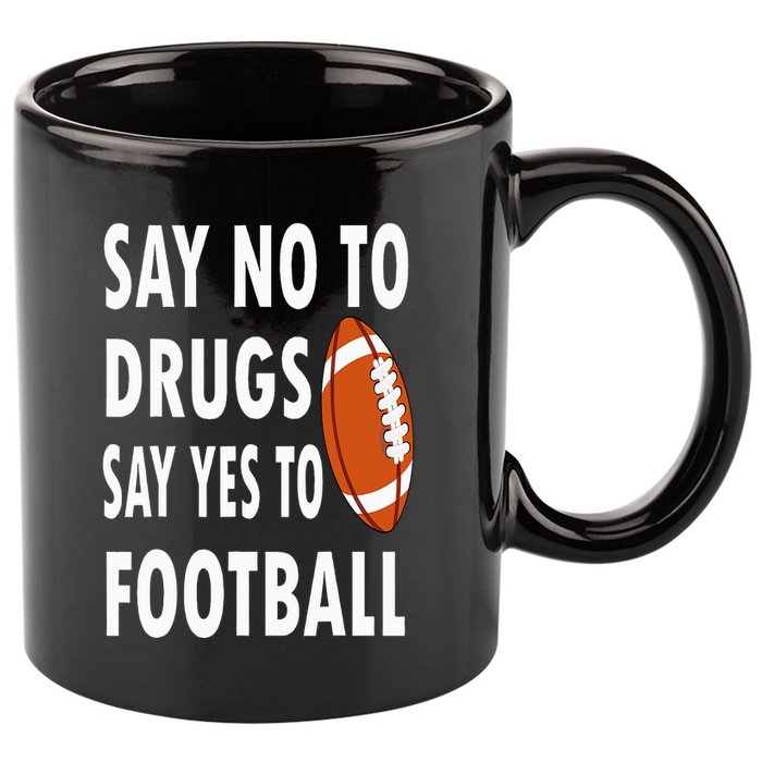 Red Ribbon Week Say No To Drugs Say Yes To Football 11oz C Handle Ceramic Mug