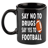 Red Ribbon Week Say No To Drugs Say Yes To Football 11oz C Handle Ceramic Mug
