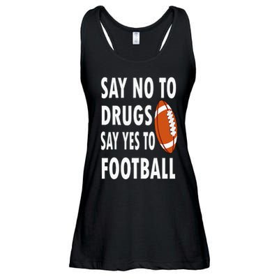 Red Ribbon Week Say No To Drugs Say Yes To Football Ladies Essential Flowy Tank