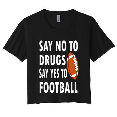 Red Ribbon Week Say No To Drugs Say Yes To Football Crop Top