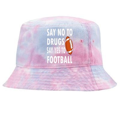 Red Ribbon Week Say No To Drugs Say Yes To Football Tie-Dyed Bucket Hat