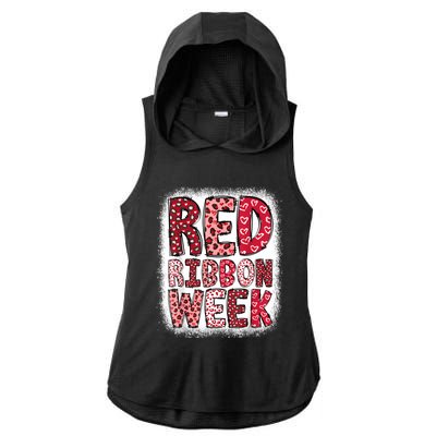 Red Ribbon Week Ladies PosiCharge Tri-Blend Wicking Draft Hoodie Tank