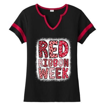 Red Ribbon Week Ladies Halftime Notch Neck Tee