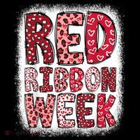 Red Ribbon Week High Crown Mesh Back Trucker Hat