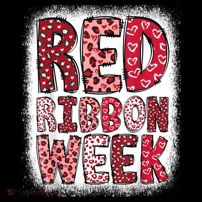 Red Ribbon Week High Crown Mesh Back Trucker Hat