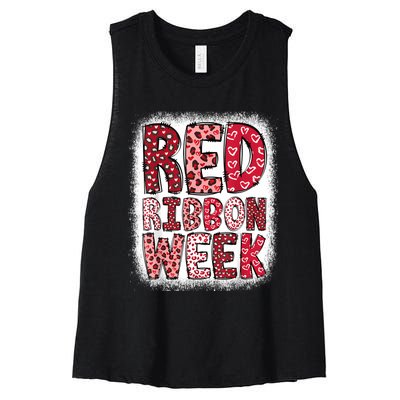 Red Ribbon Week Women's Racerback Cropped Tank