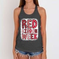 Red Ribbon Week Women's Knotted Racerback Tank