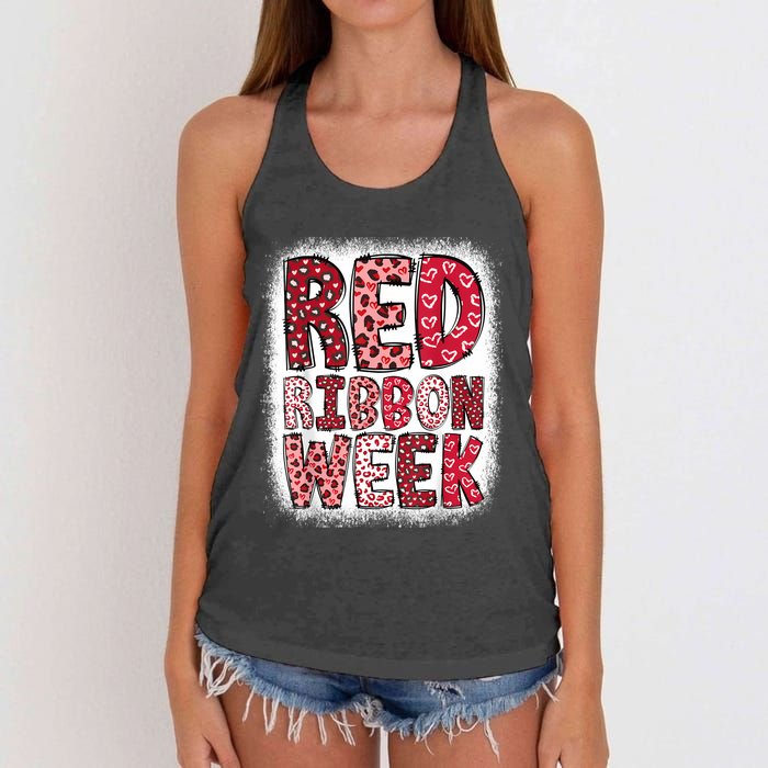 Red Ribbon Week Women's Knotted Racerback Tank