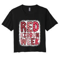 Red Ribbon Week Women's Crop Top Tee