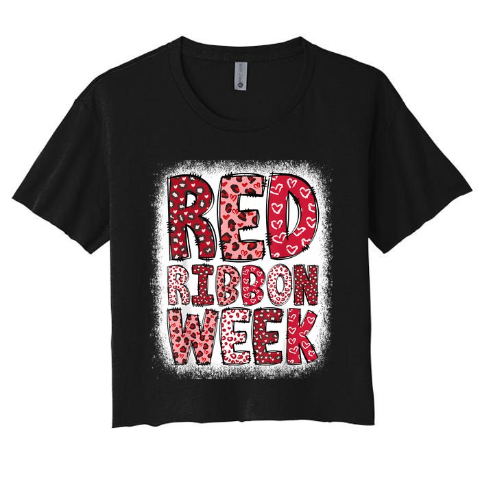 Red Ribbon Week Women's Crop Top Tee