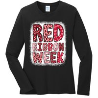 Red Ribbon Week Ladies Long Sleeve Shirt