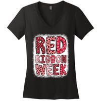 Red Ribbon Week Women's V-Neck T-Shirt