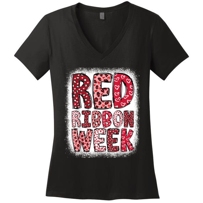 Red Ribbon Week Women's V-Neck T-Shirt