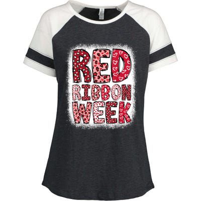 Red Ribbon Week Enza Ladies Jersey Colorblock Tee