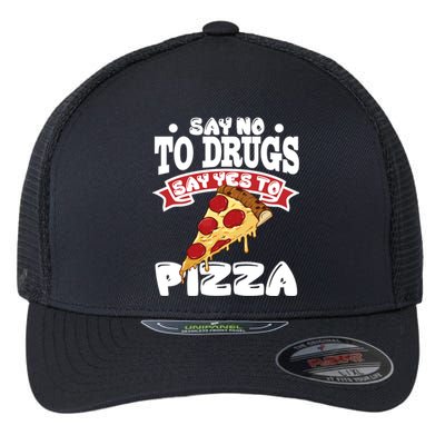 Red Ribbon Week Say No To Drugs Say Yes To Pizza Flexfit Unipanel Trucker Cap