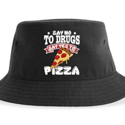 Red Ribbon Week Say No To Drugs Say Yes To Pizza Sustainable Bucket Hat