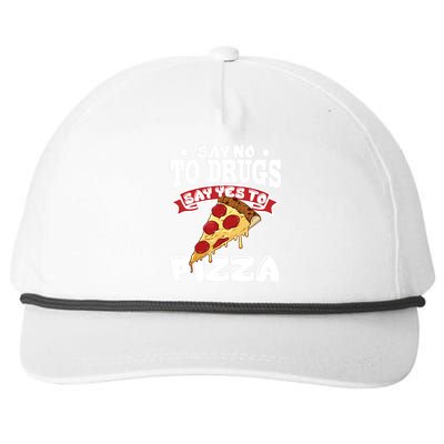 Red Ribbon Week Say No To Drugs Say Yes To Pizza Snapback Five-Panel Rope Hat