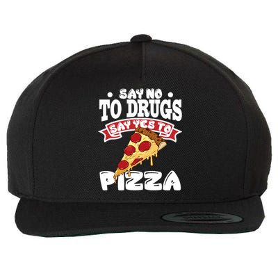 Red Ribbon Week Say No To Drugs Say Yes To Pizza Wool Snapback Cap