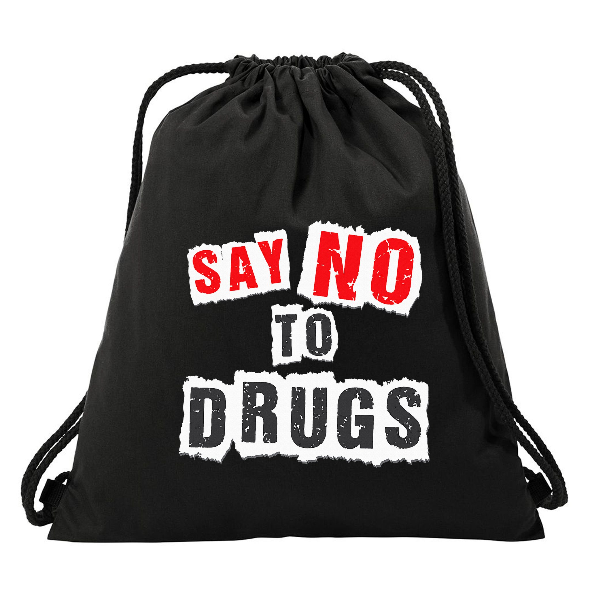 Red Ribbon Week Say No To Drugs Drawstring Bag