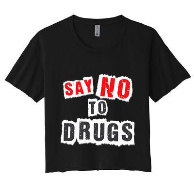 Red Ribbon Week Say No To Drugs Crop Top