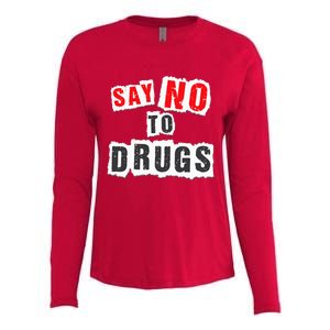 Red Ribbon Week Say No To Drugs Womens Cotton Relaxed Long Sleeve T-Shirt