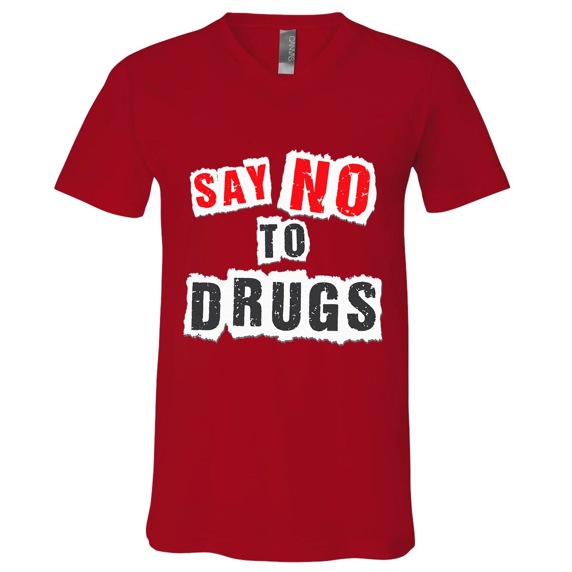 Red Ribbon Week Say No To Drugs V-Neck T-Shirt