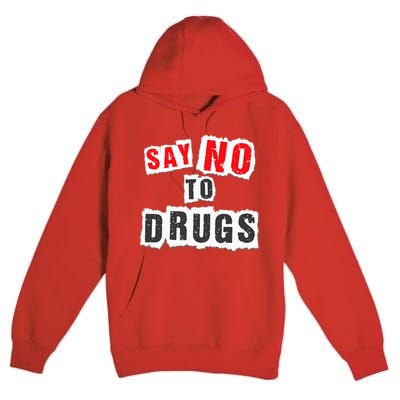 Red Ribbon Week Say No To Drugs Premium Pullover Hoodie