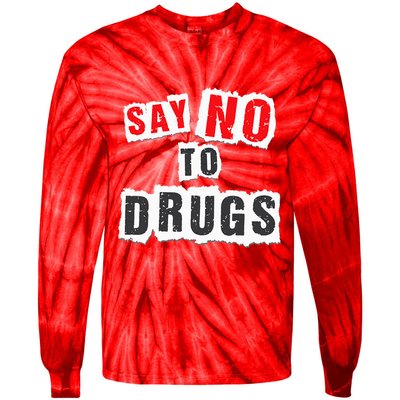 Red Ribbon Week Say No To Drugs Tie-Dye Long Sleeve Shirt