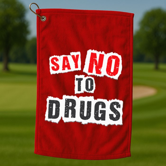 Red Ribbon Week Say No To Drugs Golf Towel