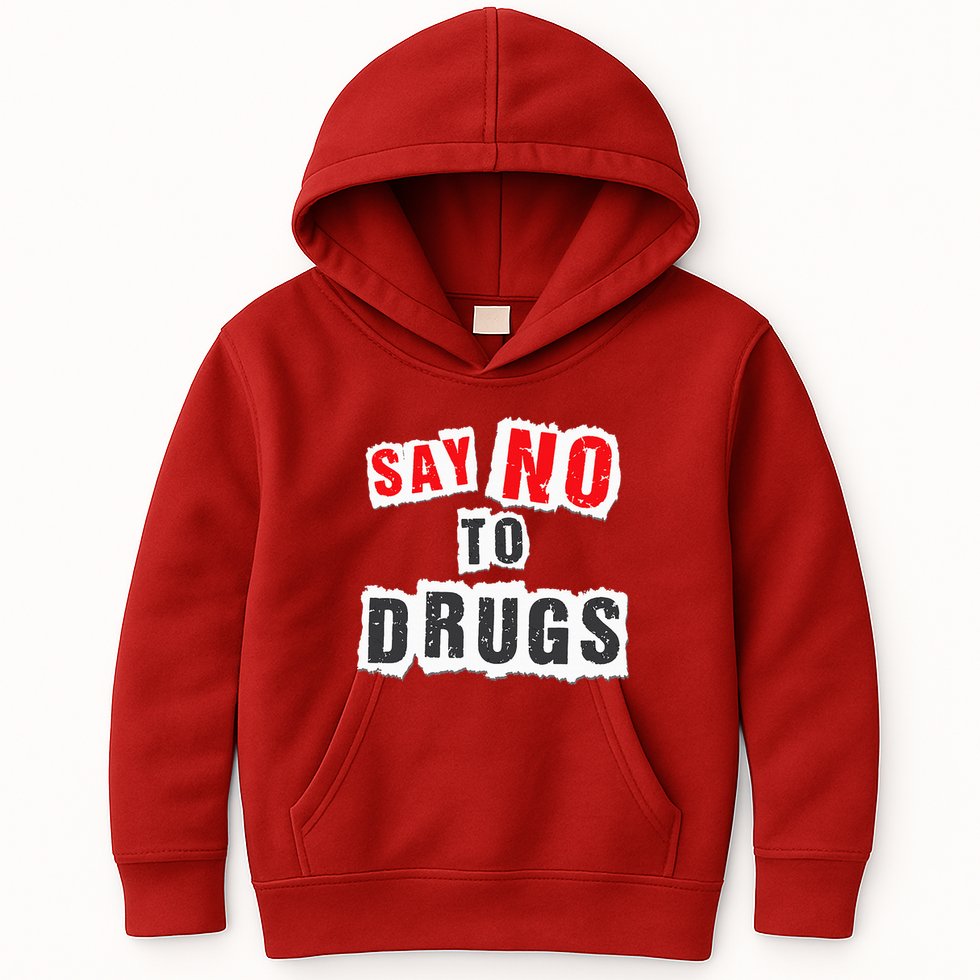 Red Ribbon Week Say No To Drugs Kids Hoodie