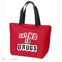 Red Ribbon Week Say No To Drugs Zip Tote Bag