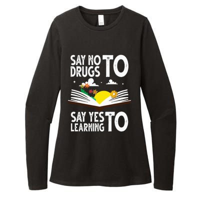 Red Ribbon Week Say No Say Yes to Learning Books Teacher Womens CVC Long Sleeve Shirt