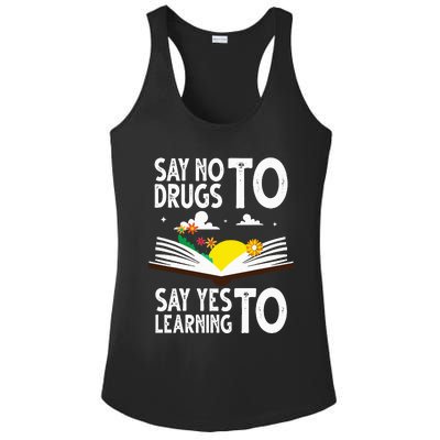 Red Ribbon Week Say No Say Yes to Learning Books Teacher Ladies PosiCharge Competitor Racerback Tank