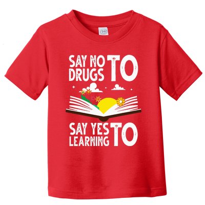 Red Ribbon Week Say No Say Yes to Learning Books Teacher Toddler T-Shirt