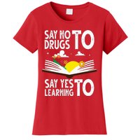 Red Ribbon Week Say No Say Yes to Learning Books Teacher Women's T-Shirt