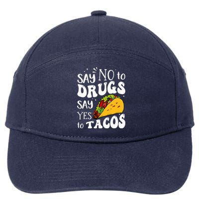 Red Ribbon Week SayNo To Drug SayYes To Tacos 7-Panel Snapback Hat