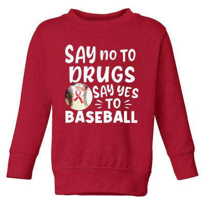 Red Ribbon Week  SayNo SayYes to Baseball Toddler Sweatshirt