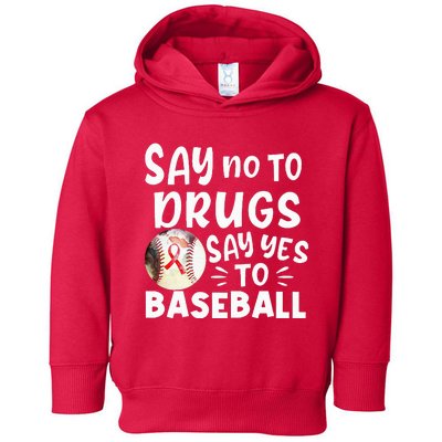 Red Ribbon Week  SayNo SayYes to Baseball Toddler Hoodie