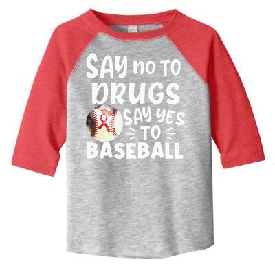 Red Ribbon Week  SayNo SayYes to Baseball Toddler Fine Jersey T-Shirt