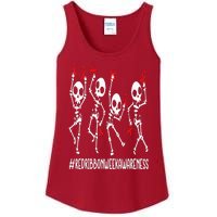 Red Ribbon week Awareness Skeleton Halloween Ladies Essential Tank