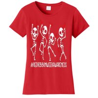 Red Ribbon week Awareness Skeleton Halloween Women's T-Shirt