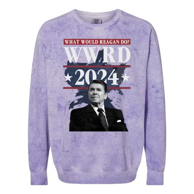 Ronald Reagan Wwrd 2024 Colorblast Crewneck Sweatshirt