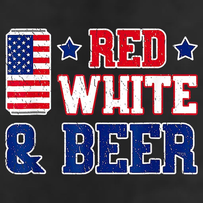 Retro Red White And Beer American Flag 4th Of July Drinking Trucker Hat