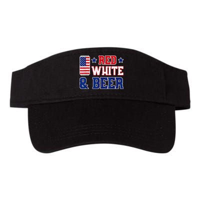 Retro Red White And Beer American Flag 4th Of July Drinking Visor