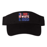 Retro Red White And Beer American Flag 4th Of July Drinking Visor