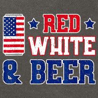 Retro Red White And Beer American Flag 4th Of July Drinking Cotton Canvas Backpack